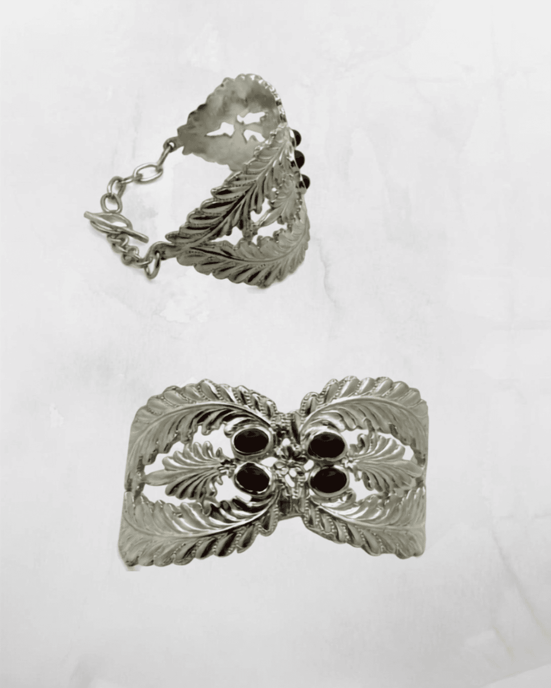 Bracelete Folhagem & Cornalina